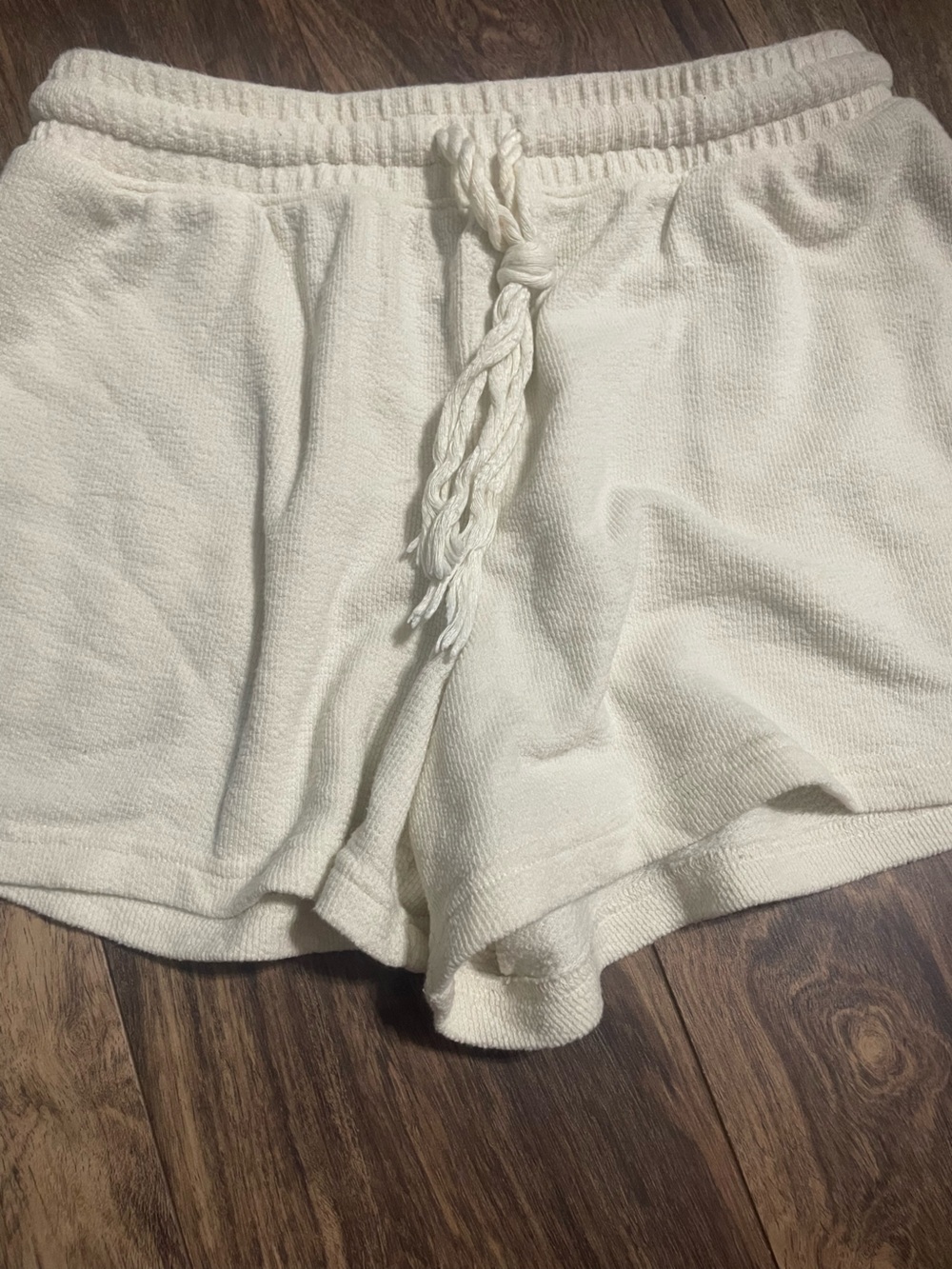 Universal Thread Cream Knit Pull-On Shorts with Braided Drawstring